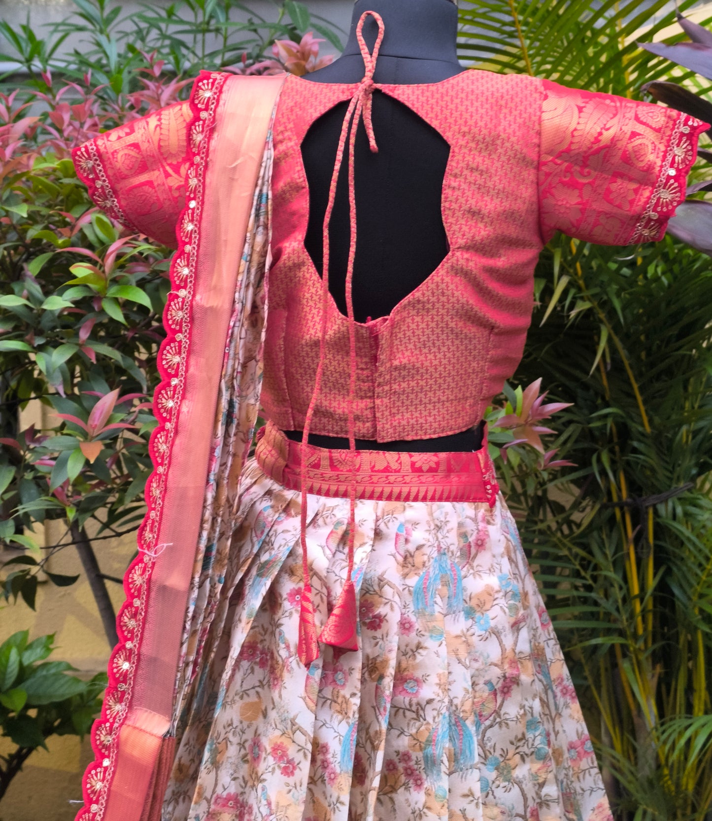 Twinkly  - Semi Kanchi Silk Pattu Paavadai/Langa Blouse