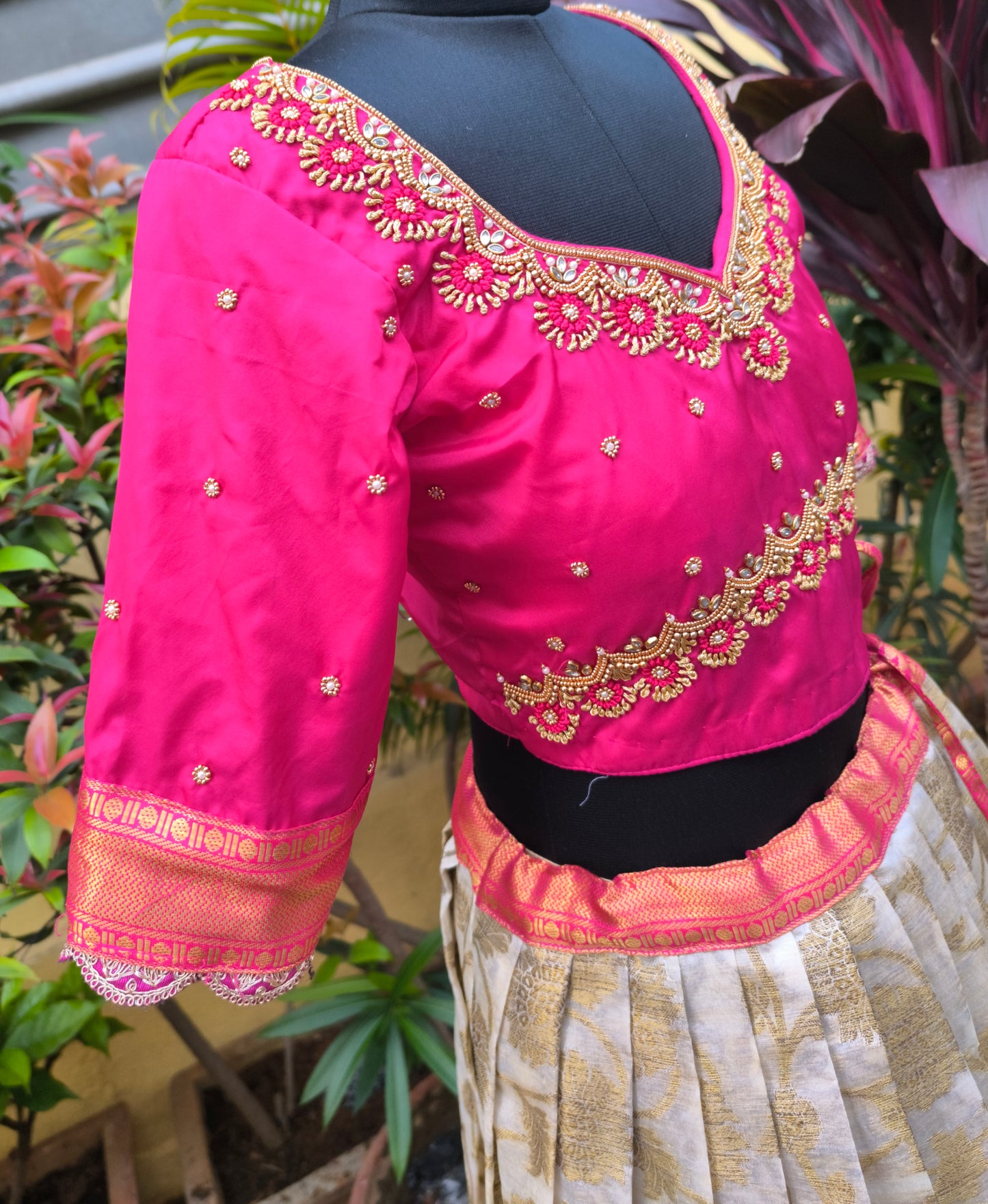 Jessie - Semi Kanchi Silk Pattu Paavadai/Langa Blouse