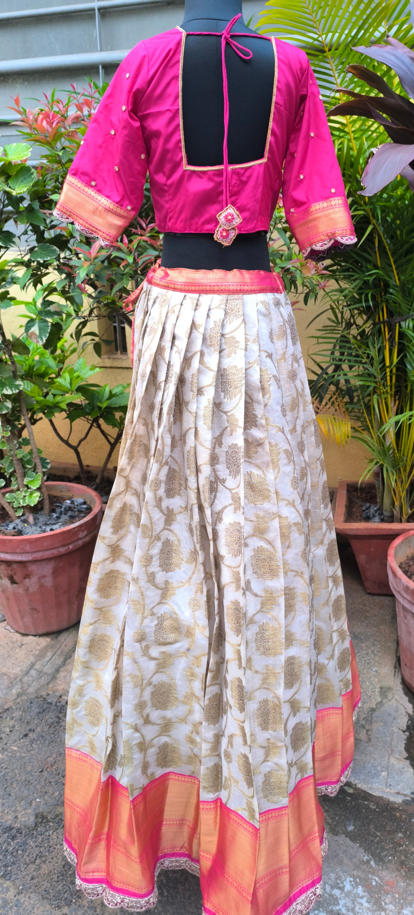 Jessie - Semi Kanchi Silk Pattu Paavadai/Langa Blouse