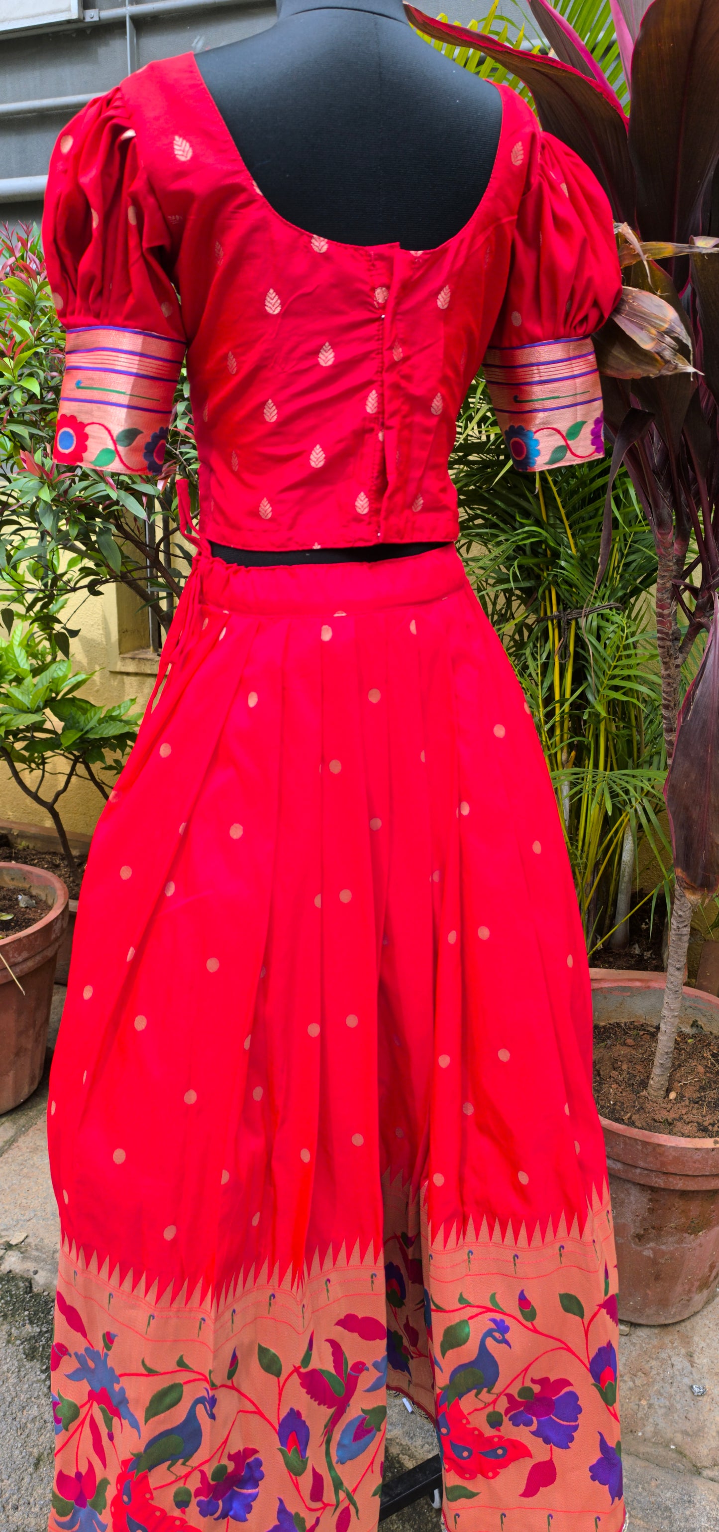 Adithi - Paithani Silk Pattu Paavadai/Langa Blouse